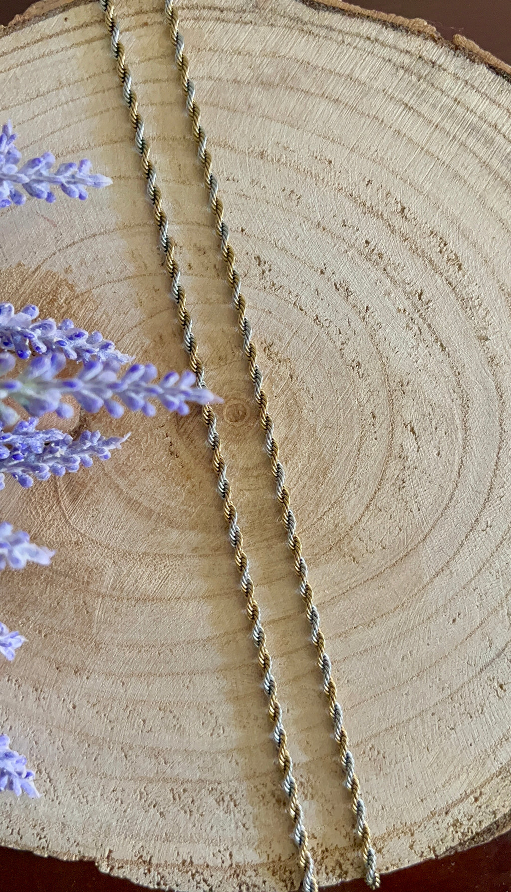 Collana torchon bicolor 2 mm