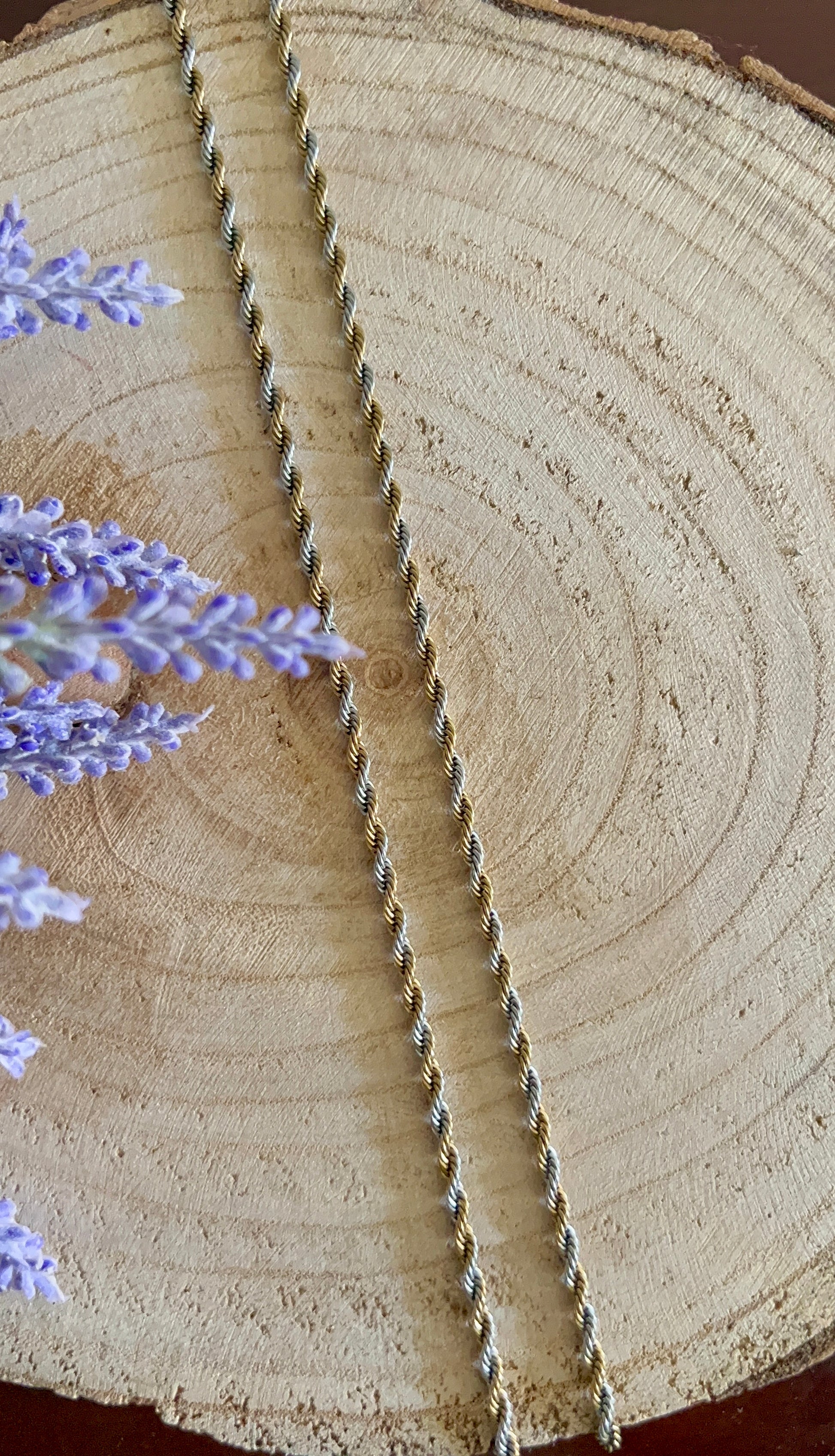 Collana torchon bicolor 2 mm